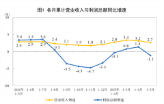2025年1—5月份全国规模以上工业企业利润